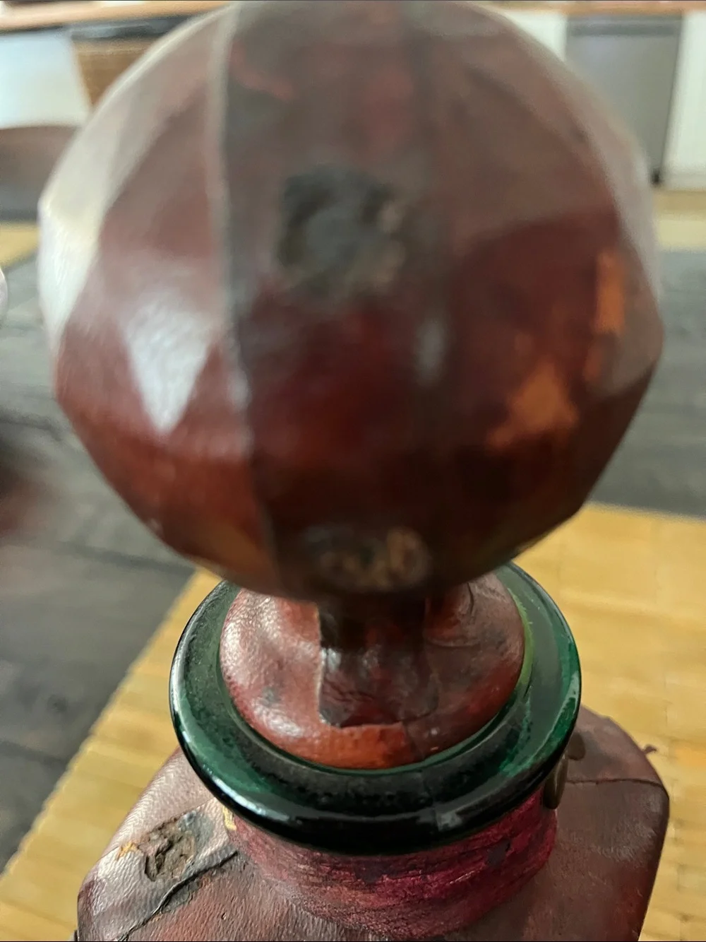 Vintage Decorative Whisky Decanter with Gold Crest - Made in Italy
